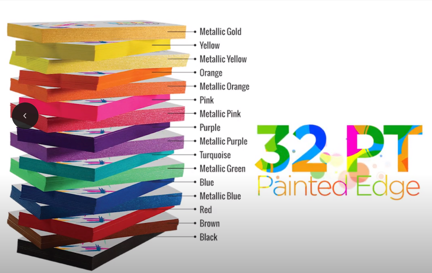 Painted Edge Business Cards*