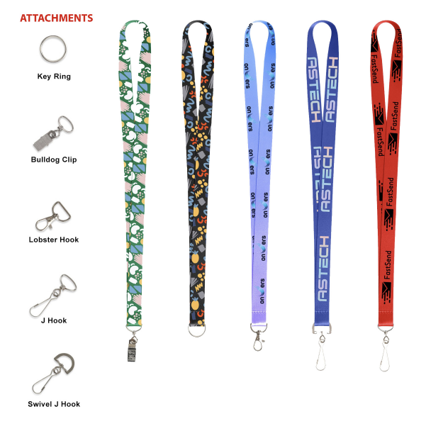 3/4" Full Color Dye-Sublimated Lanyard